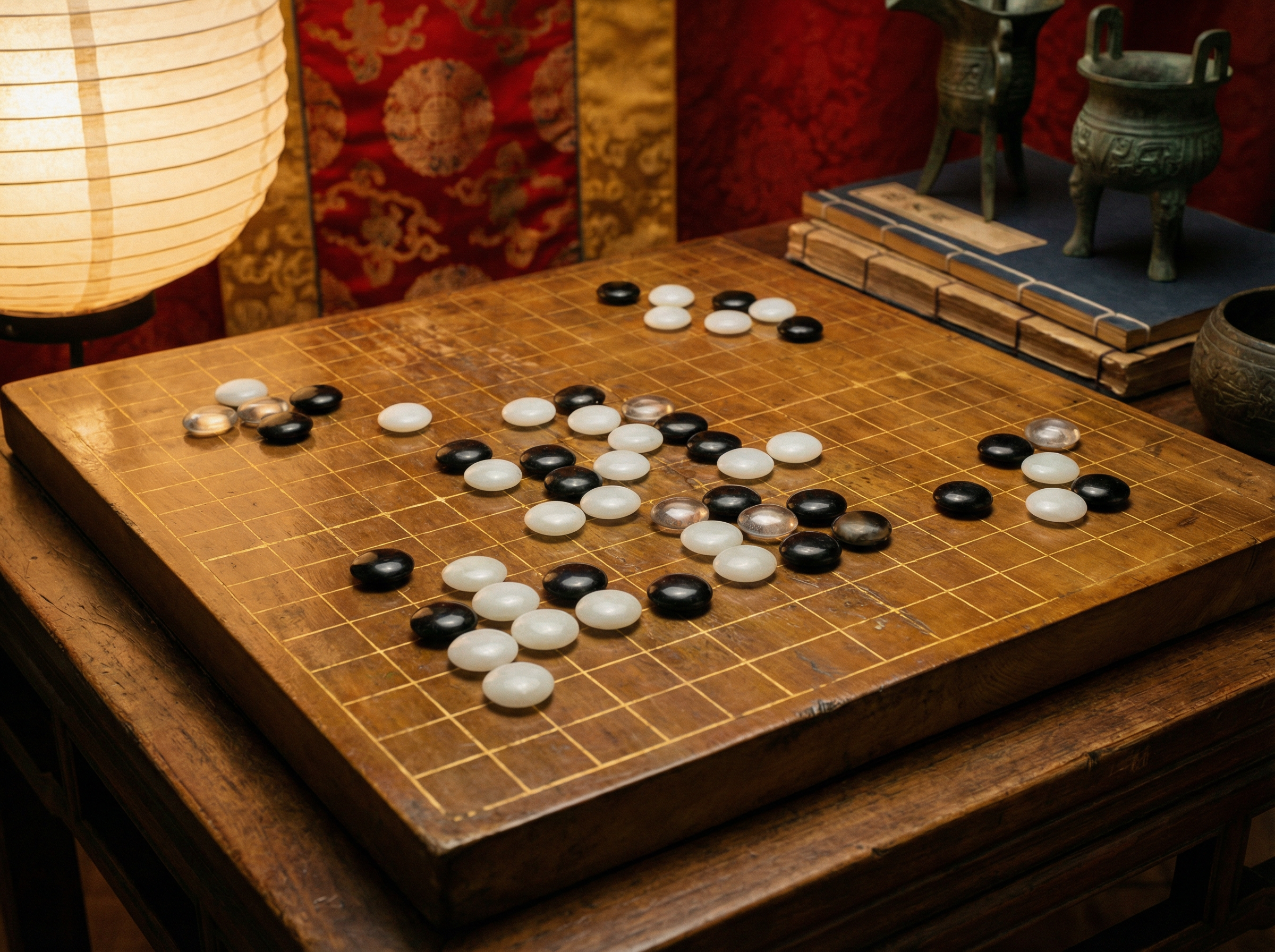 ky棋牌 - 古代玛瑙围棋子展示