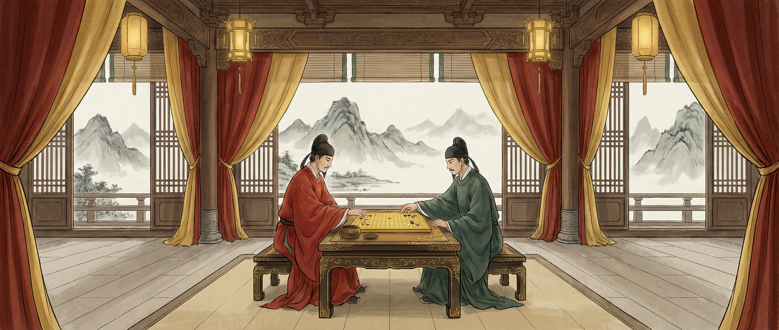ky棋牌 - 盛唐宫廷弈棋图